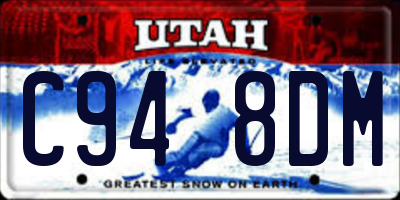 UT license plate C948DM