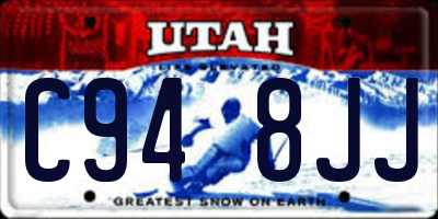 UT license plate C948JJ
