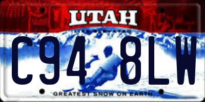 UT license plate C948LW