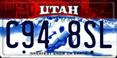 UT license plate C948SL