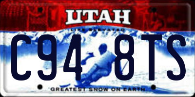 UT license plate C948TS