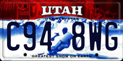UT license plate C948WG