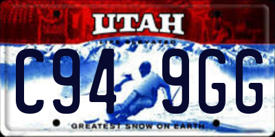 UT license plate C949GG