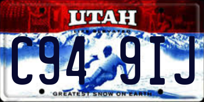UT license plate C949IJ