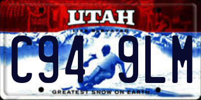 UT license plate C949LM