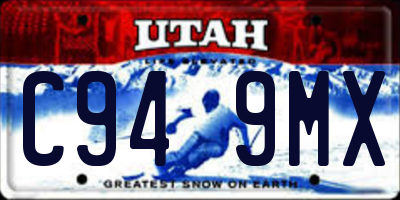UT license plate C949MX