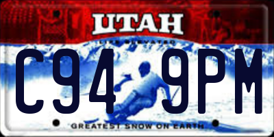 UT license plate C949PM