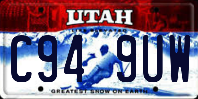 UT license plate C949UW