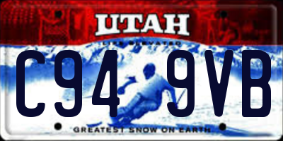 UT license plate C949VB