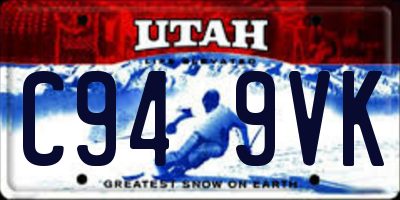 UT license plate C949VK