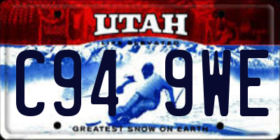 UT license plate C949WE