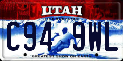 UT license plate C949WL