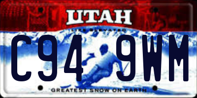 UT license plate C949WM