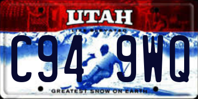 UT license plate C949WQ