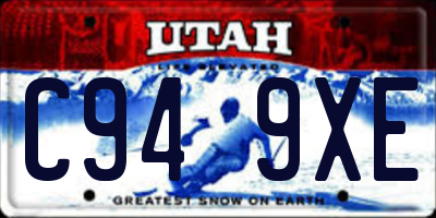 UT license plate C949XE