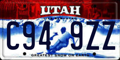 UT license plate C949ZZ