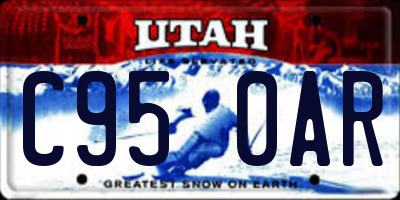 UT license plate C950AR