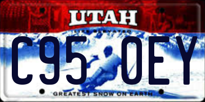 UT license plate C950EY