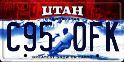 UT license plate C950FK