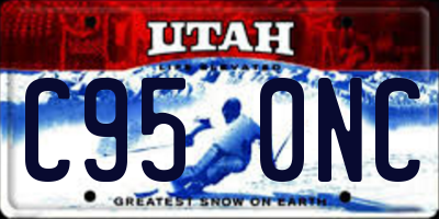 UT license plate C950NC