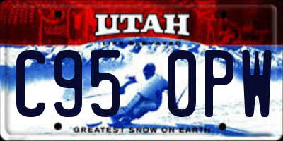 UT license plate C950PW