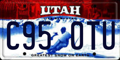UT license plate C950TU