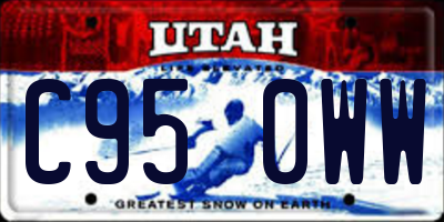 UT license plate C950WW