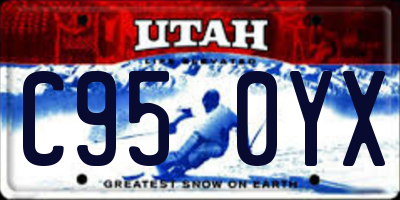 UT license plate C950YX