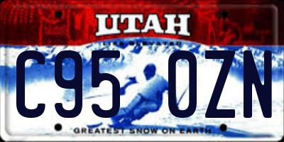 UT license plate C950ZN