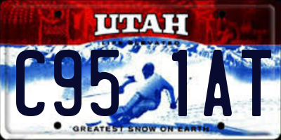 UT license plate C951AT