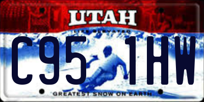 UT license plate C951HW