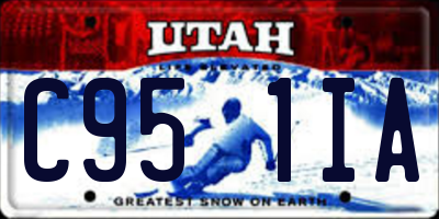 UT license plate C951IA