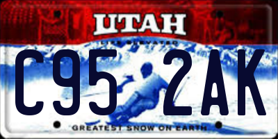 UT license plate C952AK