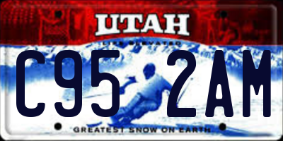 UT license plate C952AM