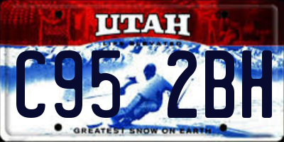 UT license plate C952BH