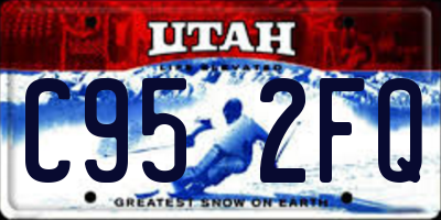 UT license plate C952FQ