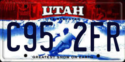 UT license plate C952FR