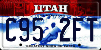 UT license plate C952FT