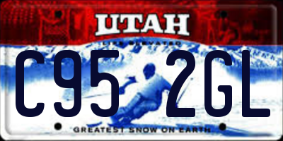 UT license plate C952GL