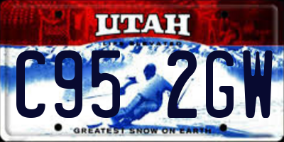UT license plate C952GW
