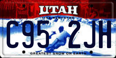 UT license plate C952JH