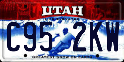 UT license plate C952KW