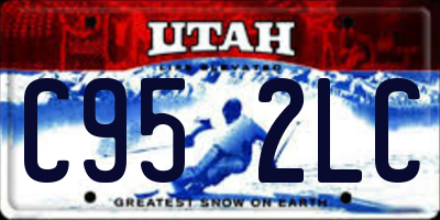UT license plate C952LC