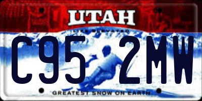 UT license plate C952MW