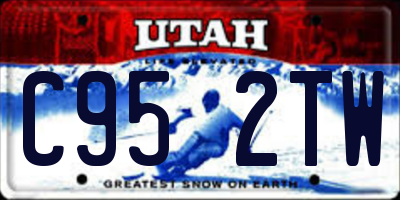 UT license plate C952TW