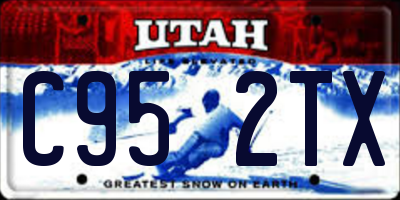 UT license plate C952TX