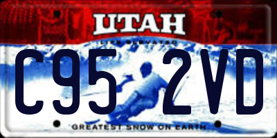 UT license plate C952VD