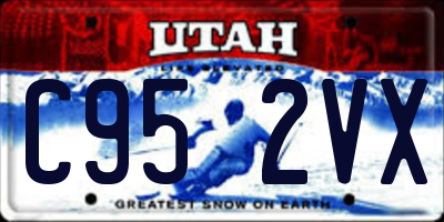 UT license plate C952VX