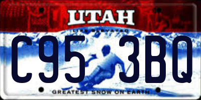 UT license plate C953BQ