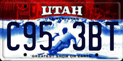 UT license plate C953BT